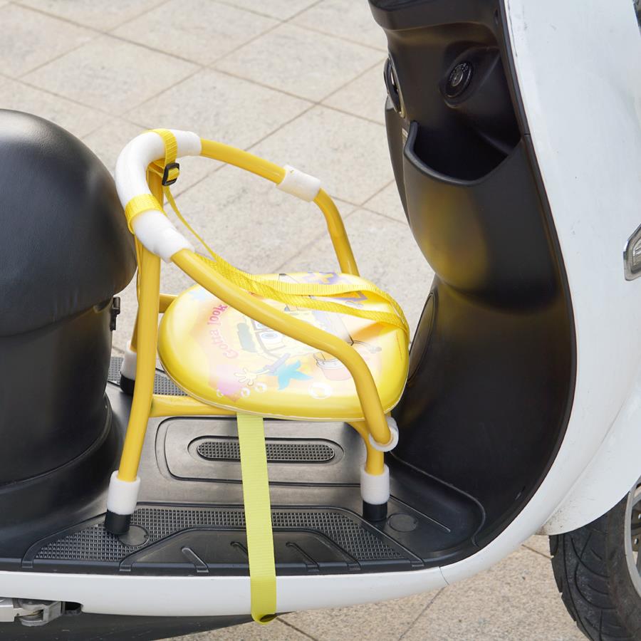宝宝电动车前置座椅踏板凳椅电瓶摩托车儿童座椅童靠背椅固定绑带