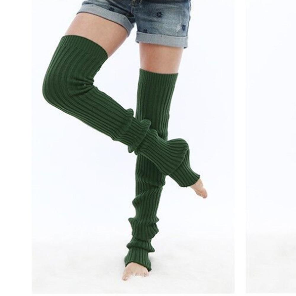 跨冬季女士加厚加长大腿针织毛线袜套成人过膝腿套socks保暖护膝