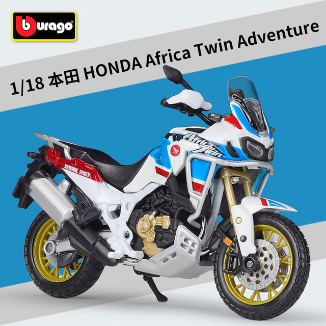 比美高1:18本田Africa Twin Adventure仿真摩托车模型轮胎可动