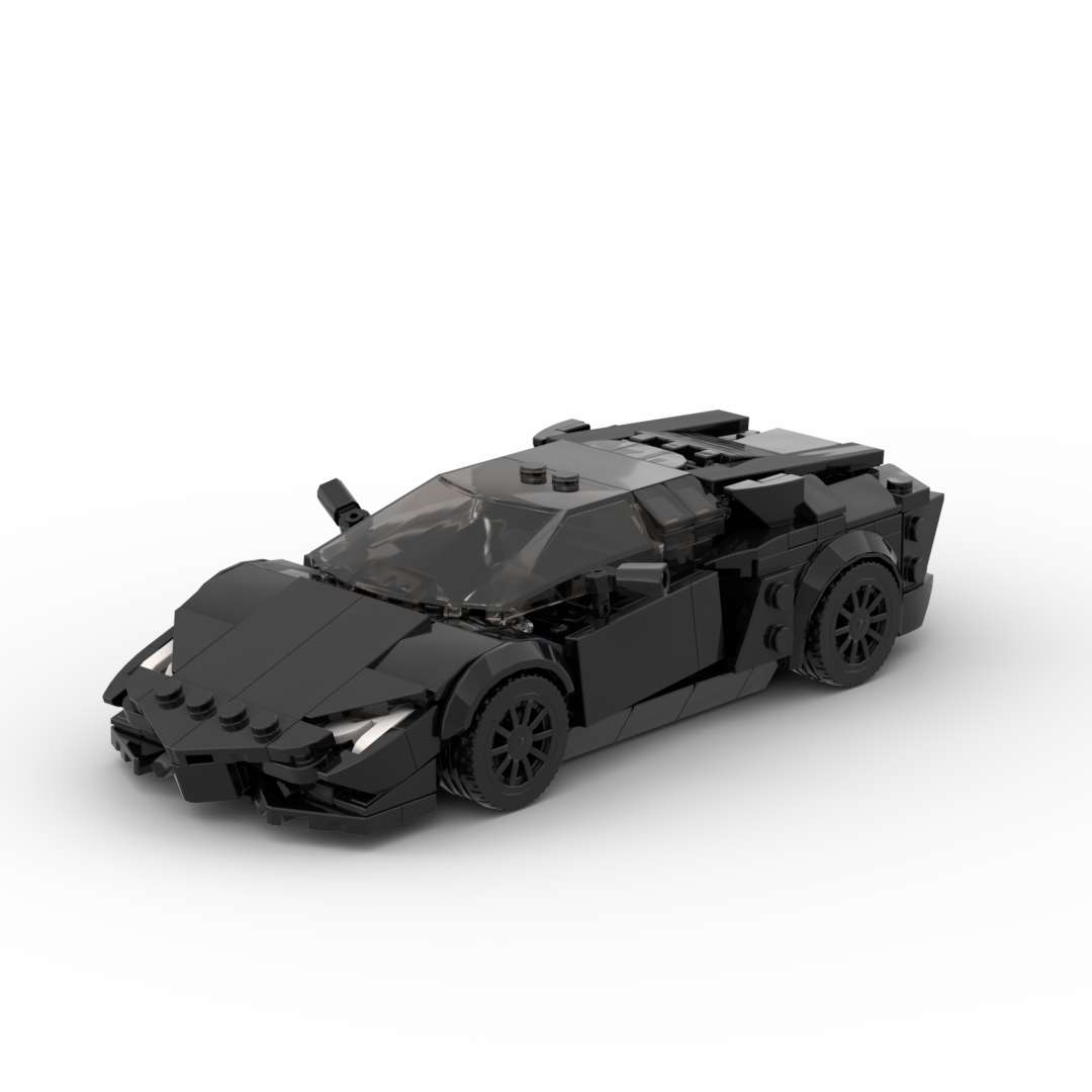 MOC国产小颗粒拼装积木Aventador超跑创意speed 8格赛车模型玩具