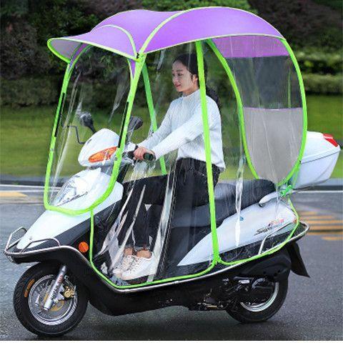 电动车雨棚篷遮阳伞防晒挡风罩透明挡雨电瓶踏板摩托