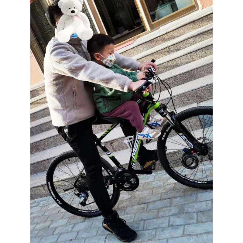 新品自行车儿童前置安全座椅山地单车前杠横梁宝宝小孩儿快拆坐椅