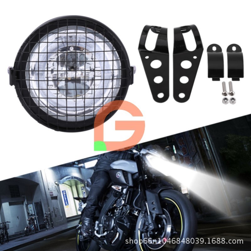 哈雷改装CG摩托车通用LED天使眼前照灯改装前大灯专利超亮车头灯