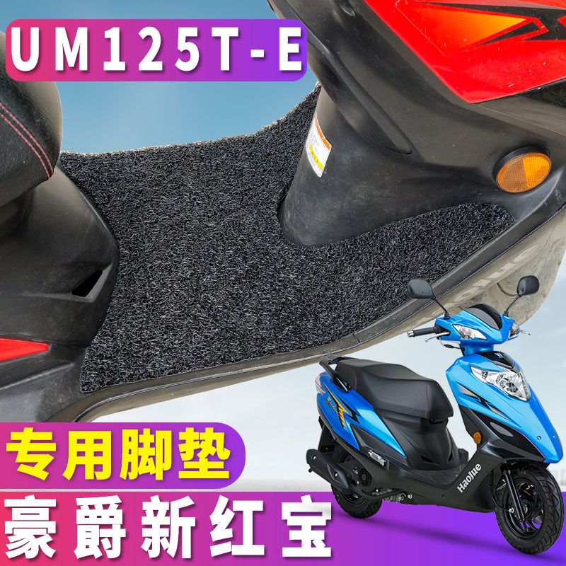适用于铃木豪爵新红宝国四专用摩托车丝圈脚垫智能电喷 UM1525T-E