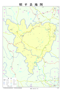 贺州市昭平县梧州市蒙山县地图打印定制行政区划水系交通地形卫星