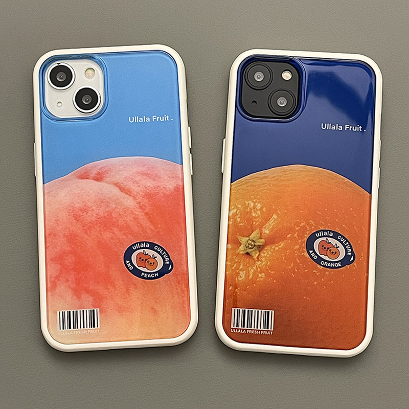 二合一3D真实感水果水蜜桃菠萝橙适用苹果15手机壳iPhone13/14ProMax软边12少女13P新款pm防摔保护套闺蜜情侣