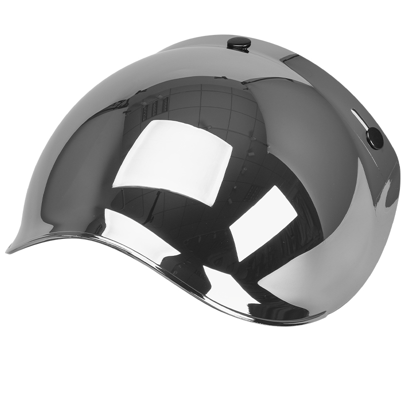 AMZ机车摩托车头盔镜片哈雷三扣式通用面罩带框架复古风镜泡泡镜