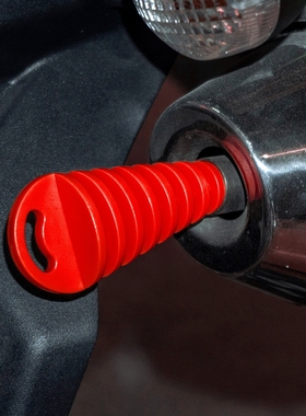 越野摩托车排气管堵头PVC防水塞小号排气管消声器彩色橡胶塞子防