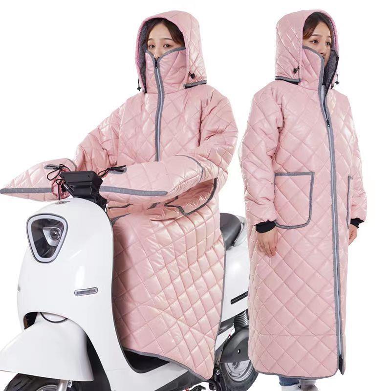 人车分离挡风被雨衣一体单人电动摩托车男女冬季电瓶加绒加厚防风