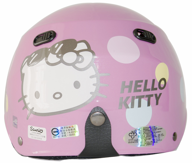 台湾EVO粉色KT半夏盔成人男女防紫外线四季摩托电动车头盔安全帽