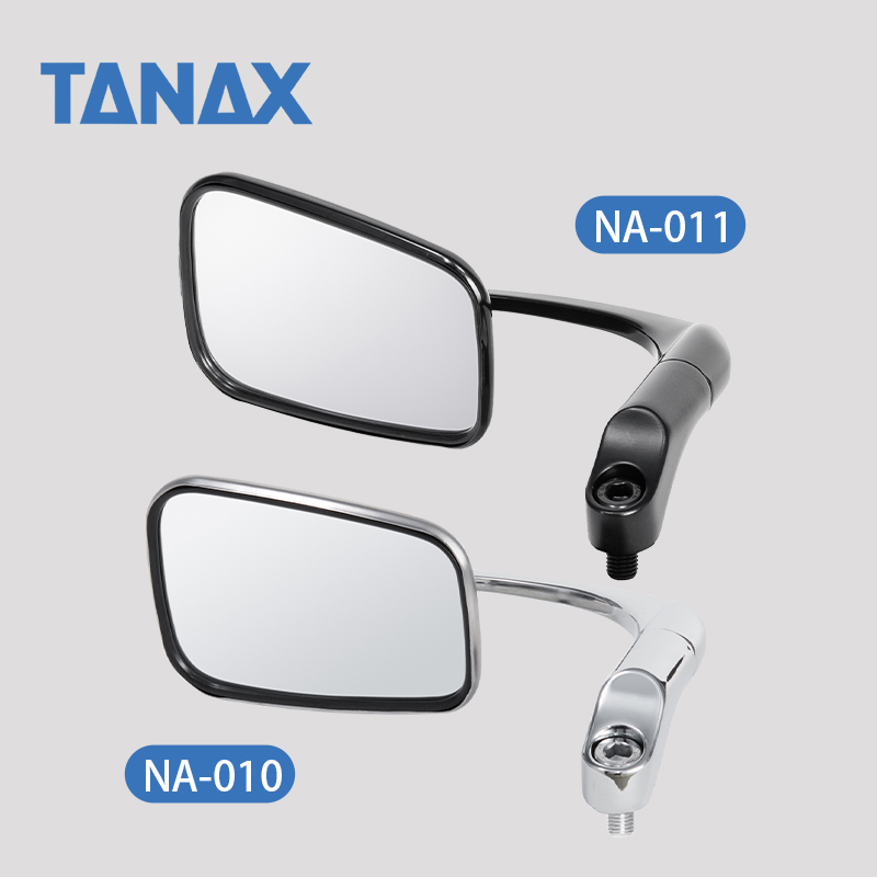 日本TANAX进口摩托车后视镜大视野反光镜凸镜10mm左右通用NA-010
