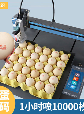 全自动整盘鸡蛋喷码机XY轴小型台式打码机打印生产日期标识ogo