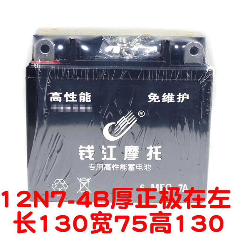 钱江摩托车干电池QJ150GS125弯梁踏板110助力车12N-5A7A9A3b电瓶