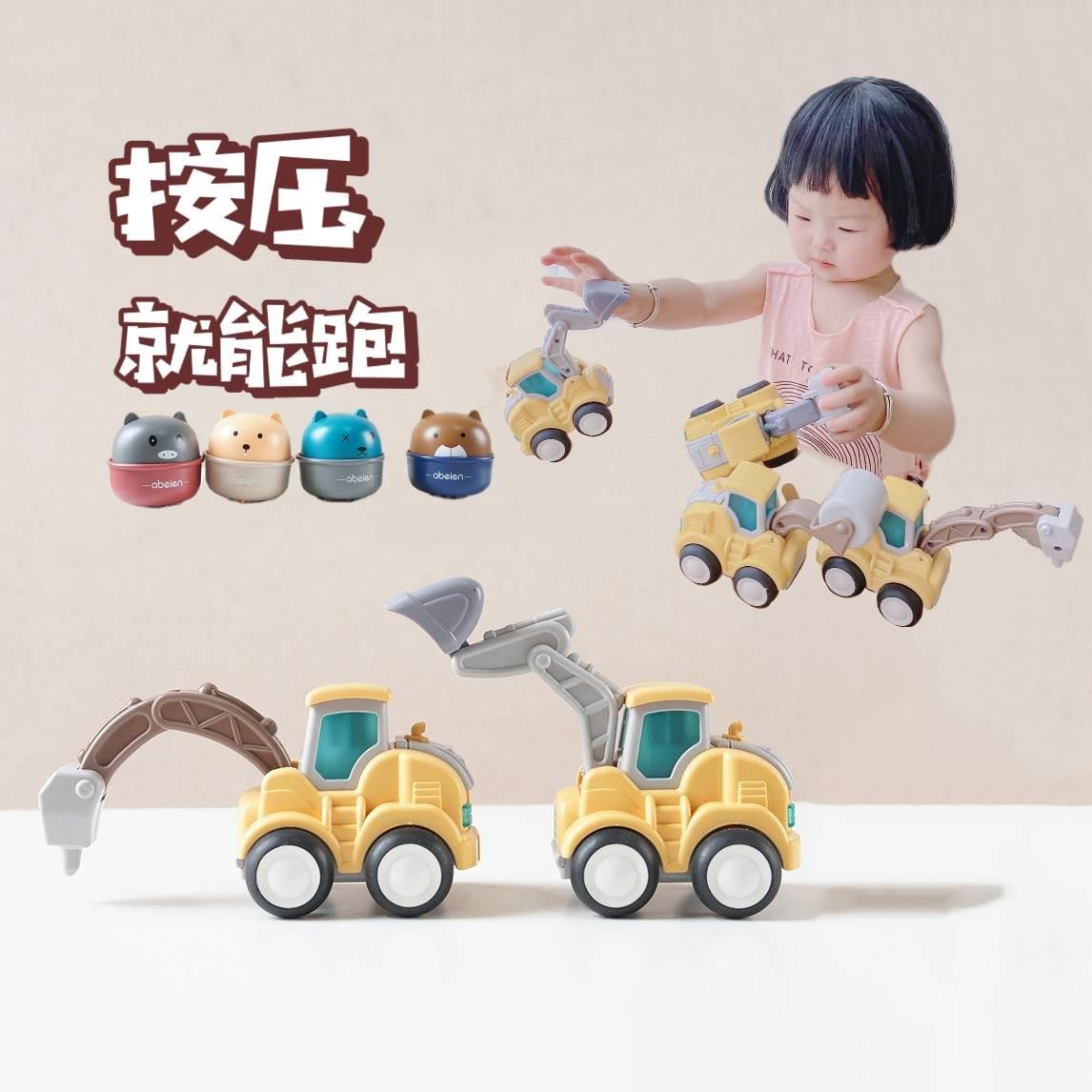 无需电池按压式回力车耐摔小汽车儿童男孩车子宝宝惯性1-3岁玩具