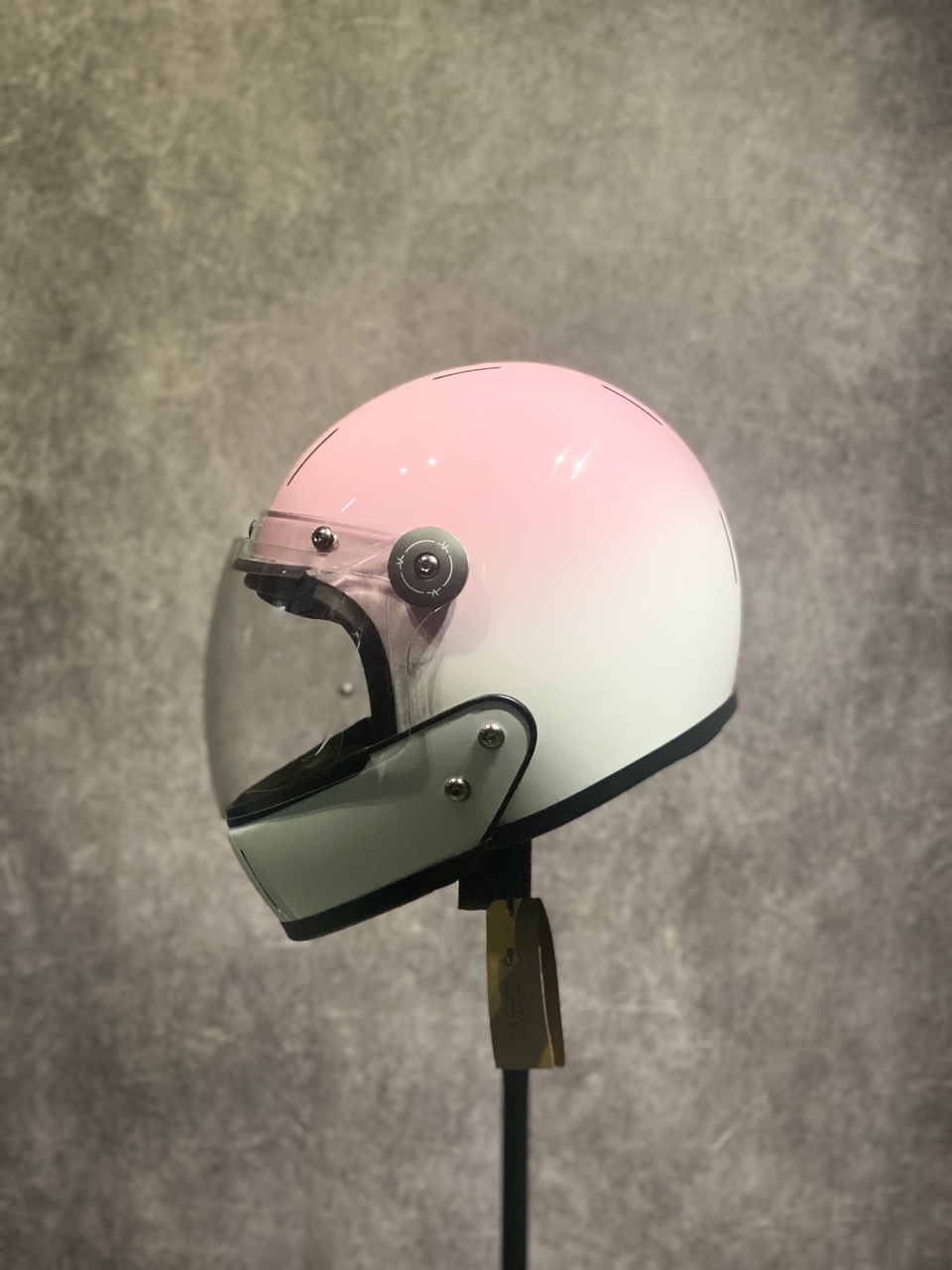 渐变粉法国VELDT超轻型电动车头盔摩托车头盔3c安全认证机车全盔
