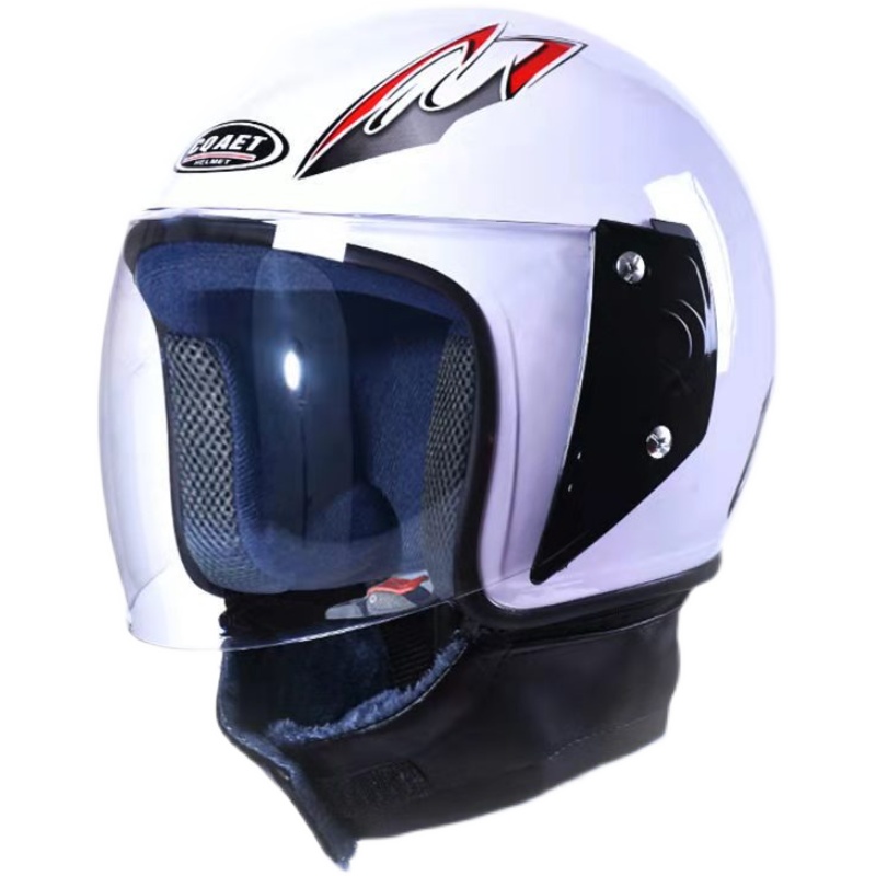 3C认证头盔电动车电瓶车摩托车男女四季轻便式半盔可拆围脖安全帽