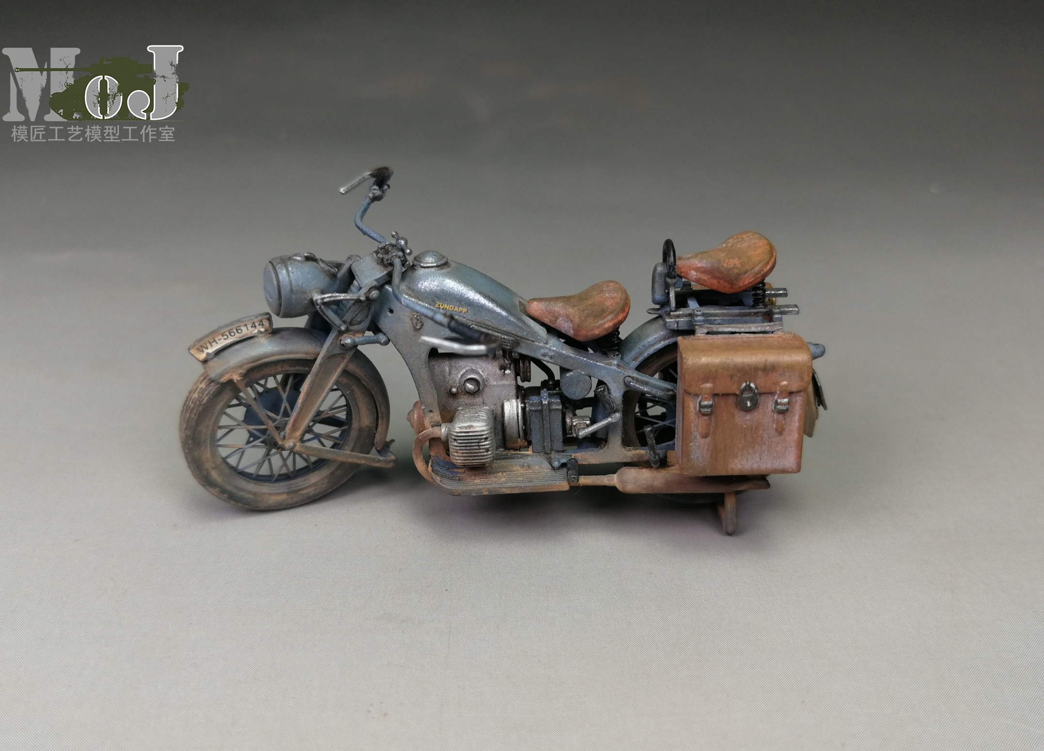 【模匠】1/35二战德国两轮摩托车 成品代工