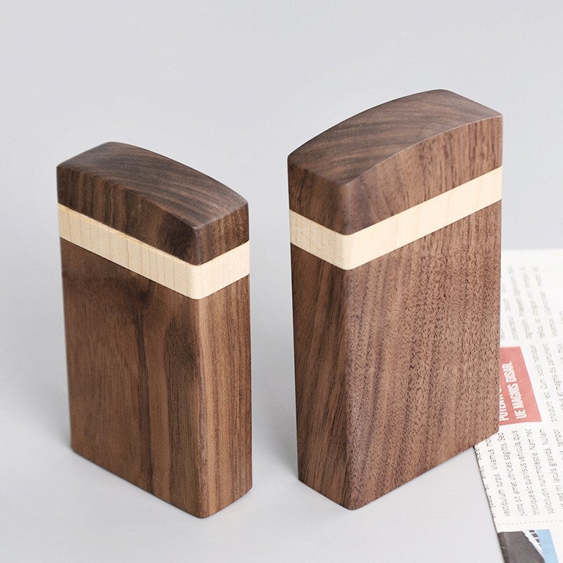 茄龙胡桃木烟盒创意个性随身携带木质细支粗烟复古10支15支20支装