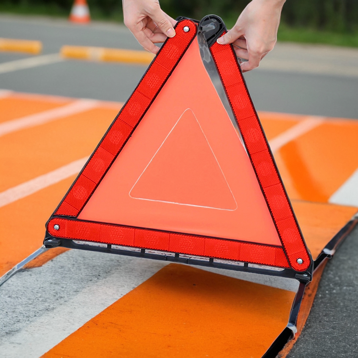 汽车三角可折叠反光警示牌车用危险标志车载故障停车警示牌三角架