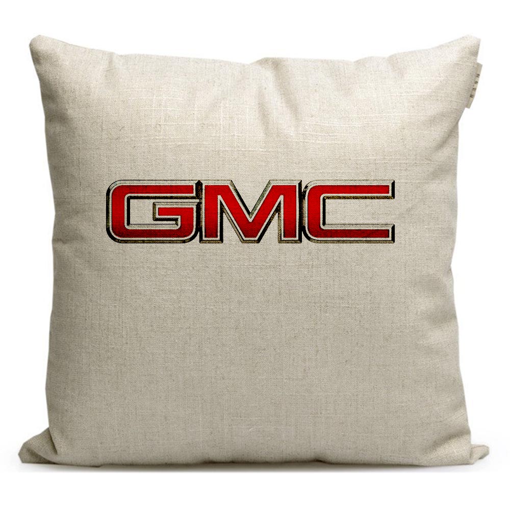 GMC汽车标志礼品周边棉麻抱枕车行纪念品定制沙发靠垫靠背枕头