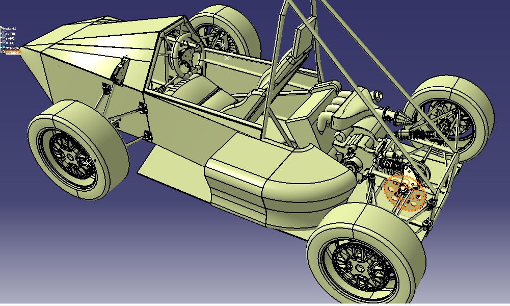 fsae方程式赛车设计3D图纸(IGS格式版) 钢管车卡丁车建模