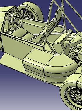 fsae方程式赛车设计3D图纸(IGS格式版) 钢管车卡丁车建模