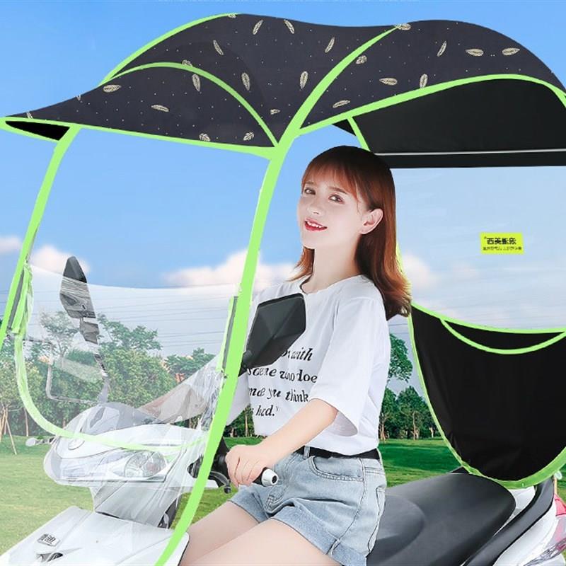 三轮车摩托车伞电动车雨棚新款2019可折叠防雨通用加厚小型车棚