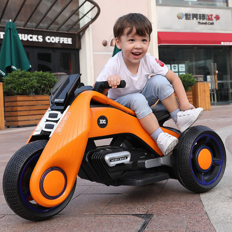 儿童电动摩托车男女宝宝可坐人2-9小孩玩具车三轮车飓风618