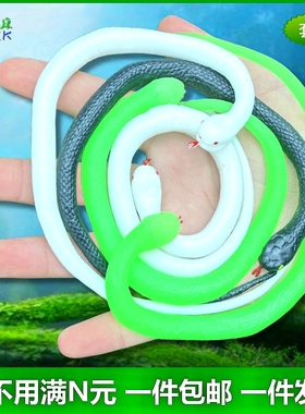 软胶仿真小蛇白蛇小青蛇幼儿园儿童过家家玩具蛇假蛇吓人动物模型