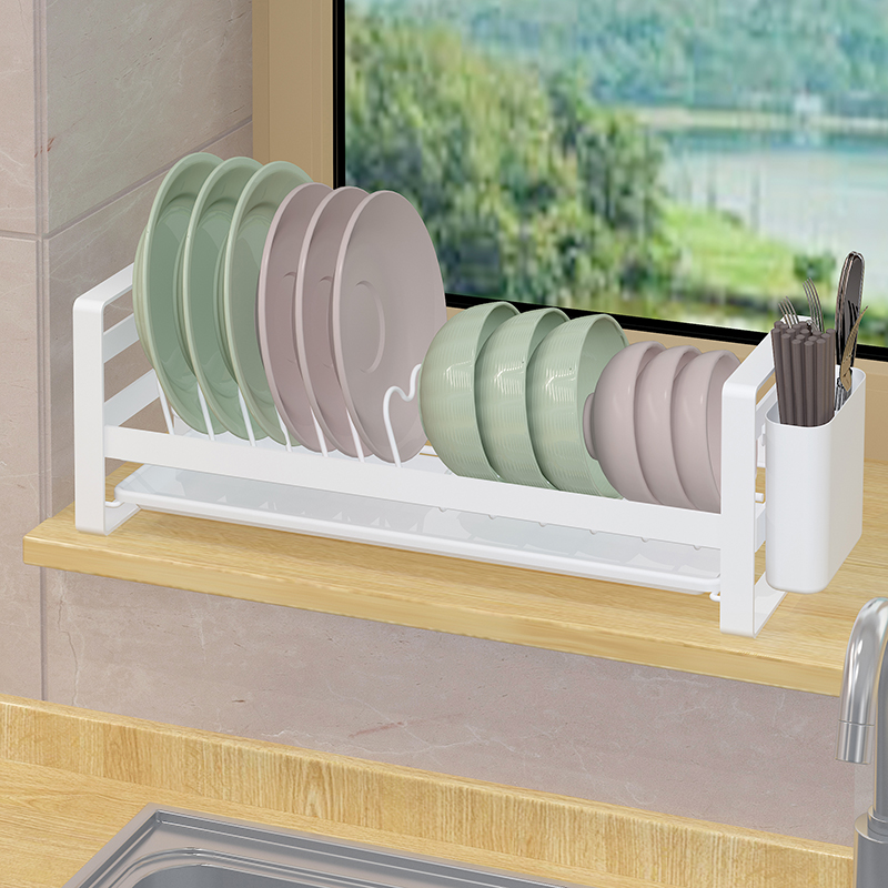 不锈钢碗架窄款碗碟沥水架小尺寸窄边抽屉橱柜碗盘收纳厨房置物架