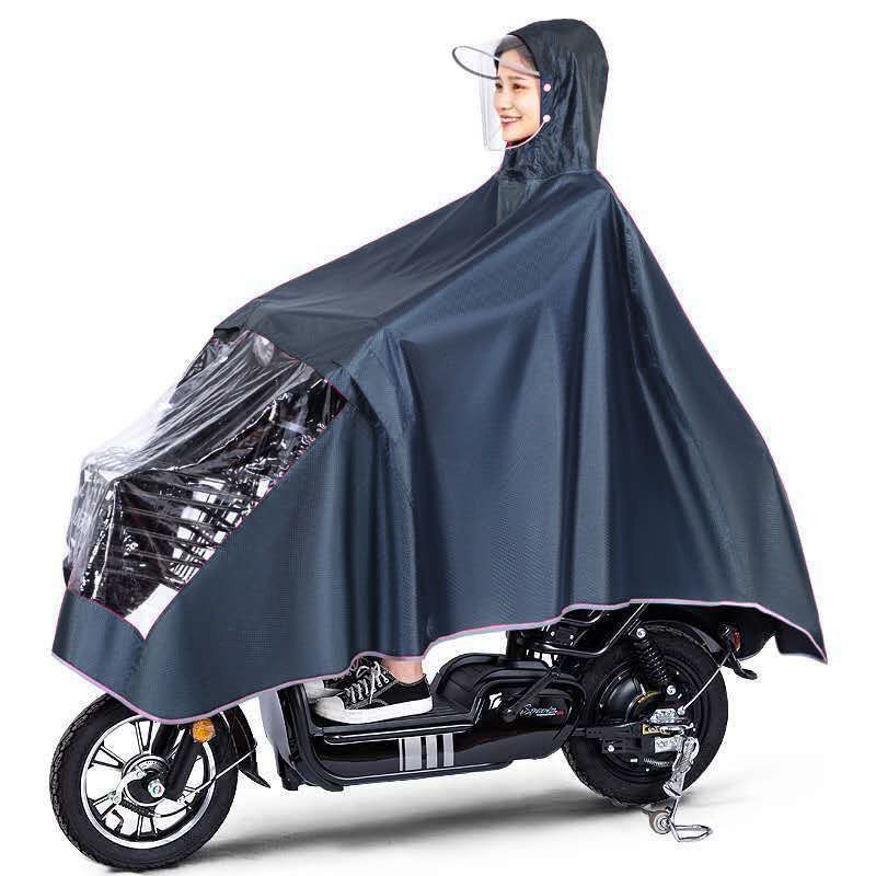 雨衣电动车摩托车雨披单人加大加厚男女成人带护脸防暴雨骑行雨衣
