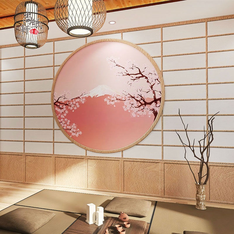 日式和风墙纸浮世绘复古浪漫居酒屋美容院客厅日本餐厅寿司店壁纸