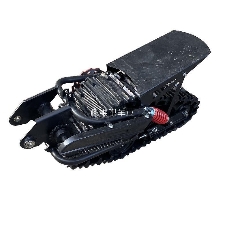 DIY改装雪地两轮越野摩托车配件雪橇板 履带轮总成 橡胶履带雪橇