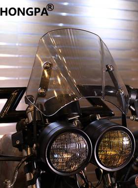 新品适用鑫源cg125摩托车大灯8寸改装网罩复古双灯远近光雾灯总成