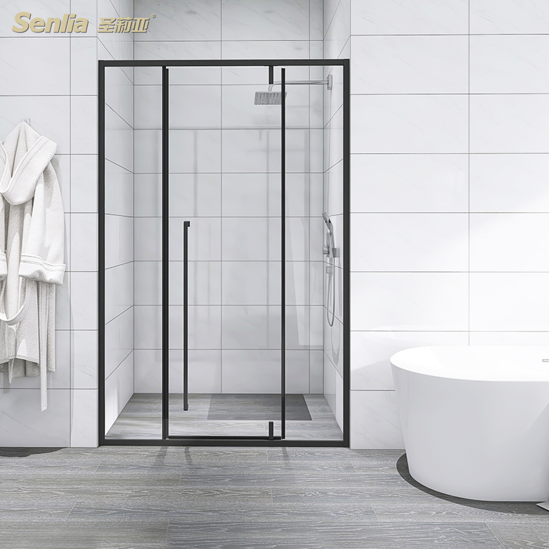 圣莉亚淋浴房官网定制隔断浴室推拉门不锈钢干湿分离卫生间一字型