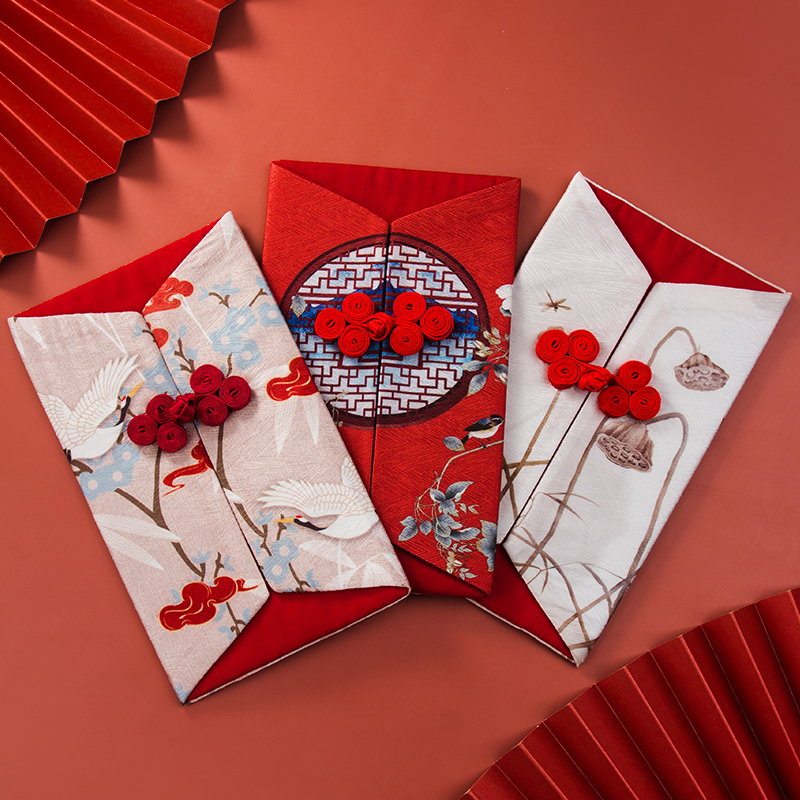 高品质锦缎中国风新年红包结婚个性通用万元利是封拜年儿童压岁钱