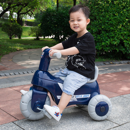 鹰豪儿童电动摩托车脚踏三轮车双模式可坐人男女宝宝玩具车电瓶车