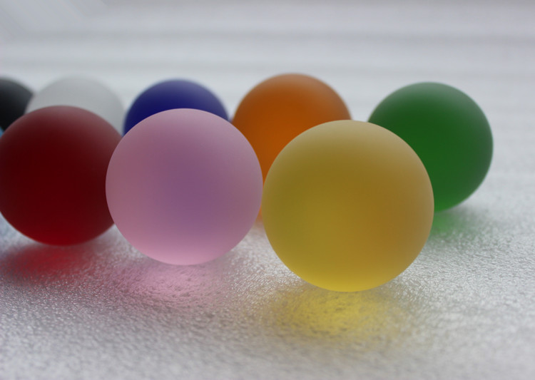 磨砂水晶玻璃球 亚光实心大玻璃球 磨砂水晶珠  10种颜色可任选