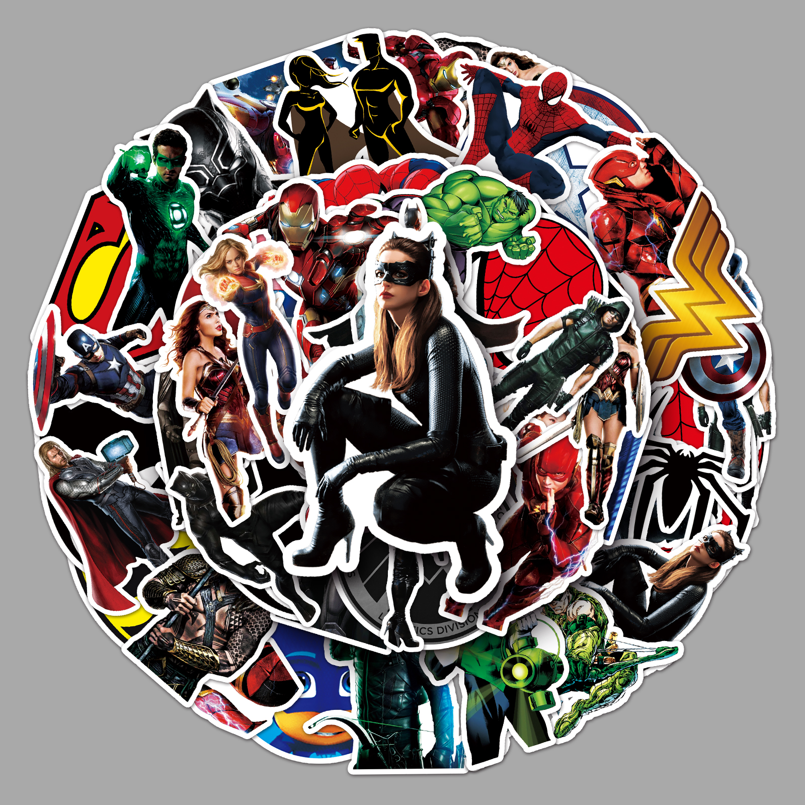 50张超人钢铁侠漫威贴画炫酷帅气英雄周边涂鸦平板汽车摩托车贴纸