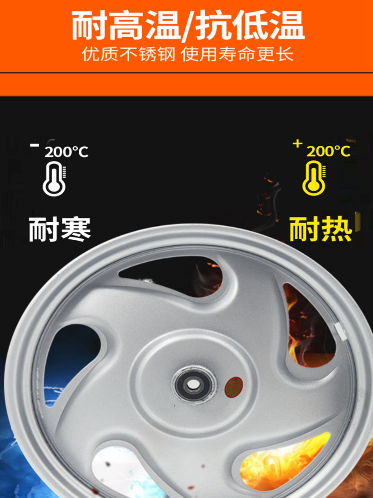 广州华昌三轮车钢圈轮毂四孔加厚双排375型号齐全小六眼通用款式