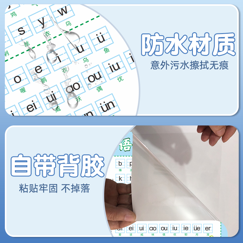 26个汉语拼音字母表挂图学习神器一年级拼读训练全表声母韵母墙贴