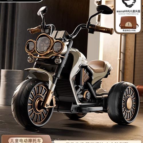 /儿童电动车摩托车男女孩宝宝车小孩童车可坐人充电双人遥控玩具