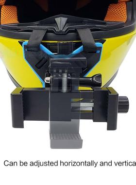 适用GOPRO7/8运动相机摩托车头盔下巴底座小蚁拍摄记录仪手机支架