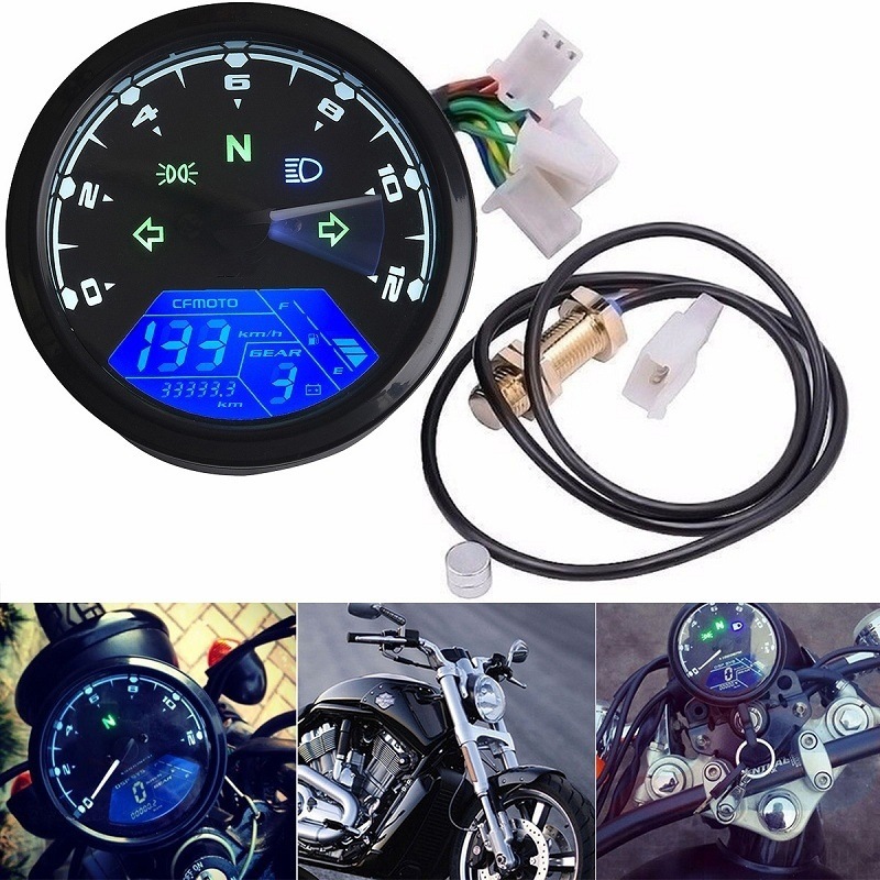 新款摩托车仪表狒狒液晶仪表摩托车里程表转速表计速表LCD油表