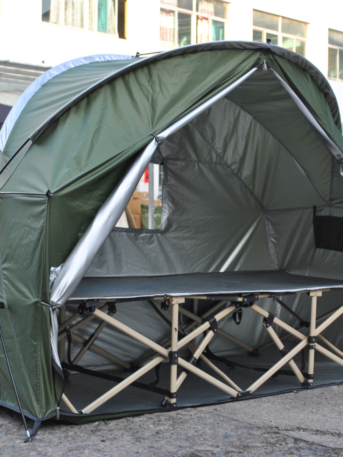 户外露营单兵帐篷帐篷,骑行自行车帐篷,保暖帐篷，不带内部行军床