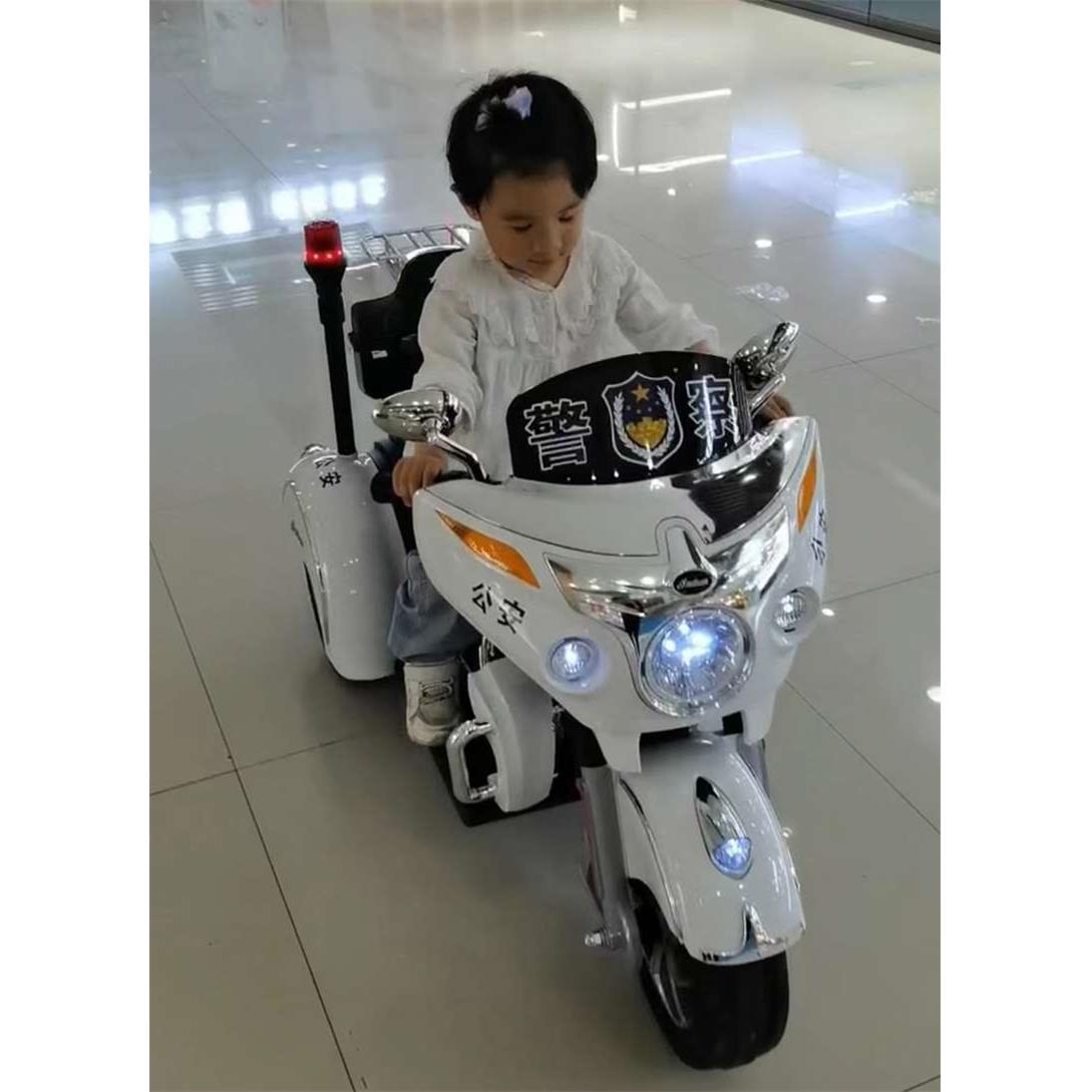 正品儿童电动摩托警车男女宝宝两三轮大号小孩玩具车可坐人俩双座