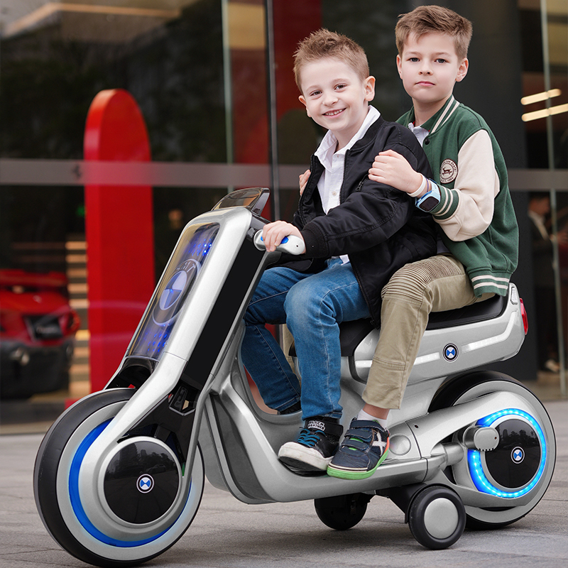 大号新款儿童电动车男女小孩充电两轮3-6玩具宝宝可坐大人摩托车