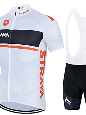 2021热卖跨境STRAVA骑行服夏季短袖男女套装自行车公路车透气装备