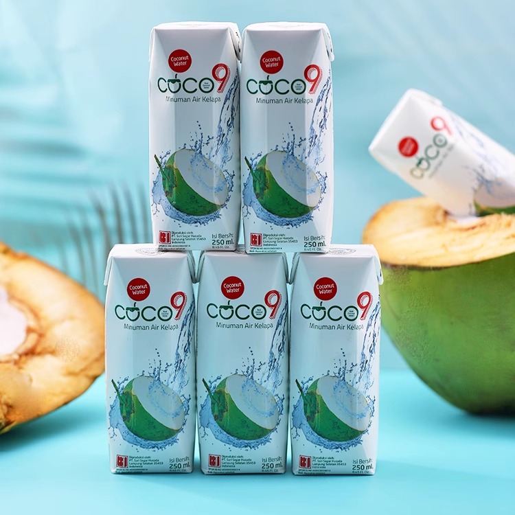 戴尔可可椰子水250ml*9瓶装整箱送人风味印尼进口coco9饮品饮料