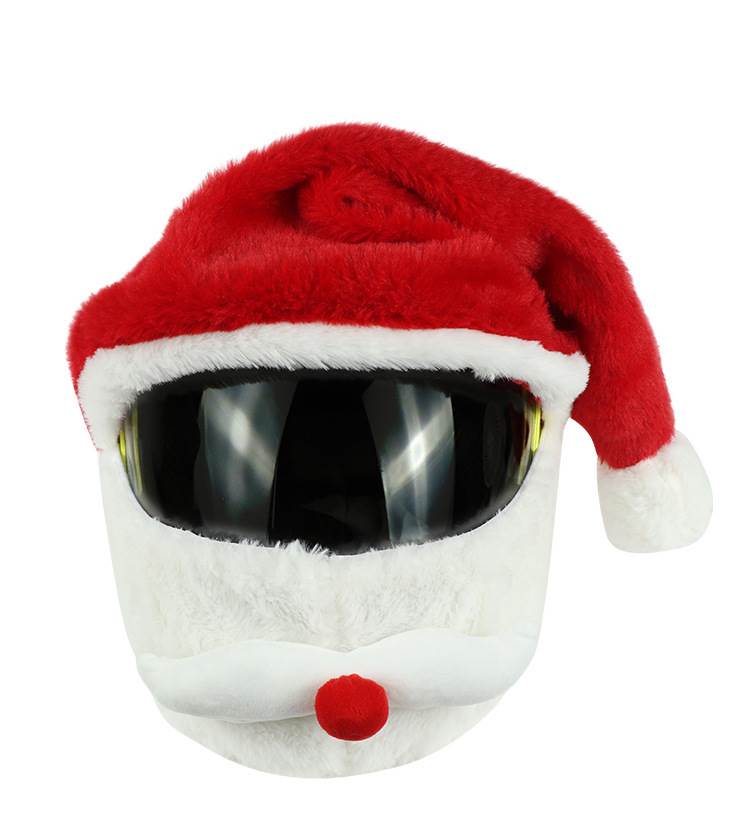 圣诞头饰发饰新款美式布圣诞帽户外圣诞节摩托车头戴式圣诞帽子头